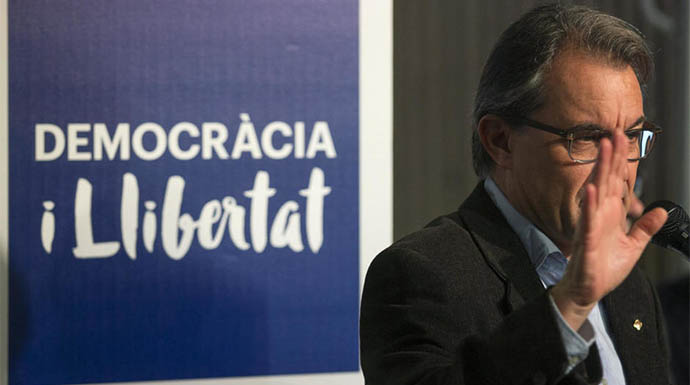 Artur Mas en la presentación de su nuevo partido Democracia y Libertad.