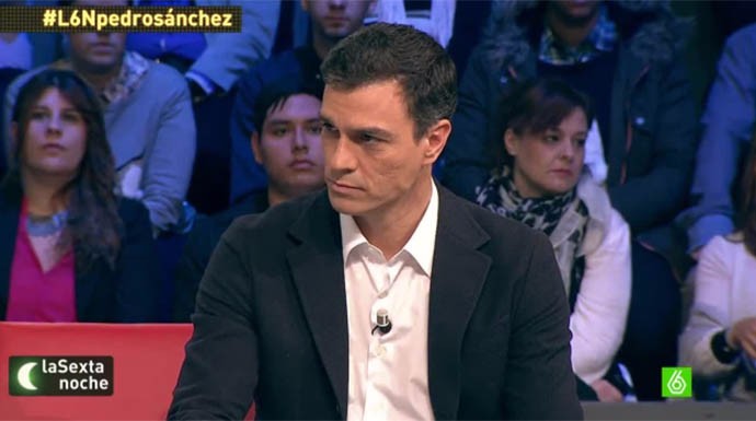 Pedro Sánchez participó en la sección "La calle pregunta" como también hicieron Iglesias y Garzón.