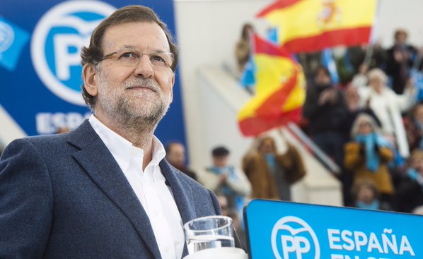 Mariano Rajoy en un acto de campaña el pasado domingo en Madrid.