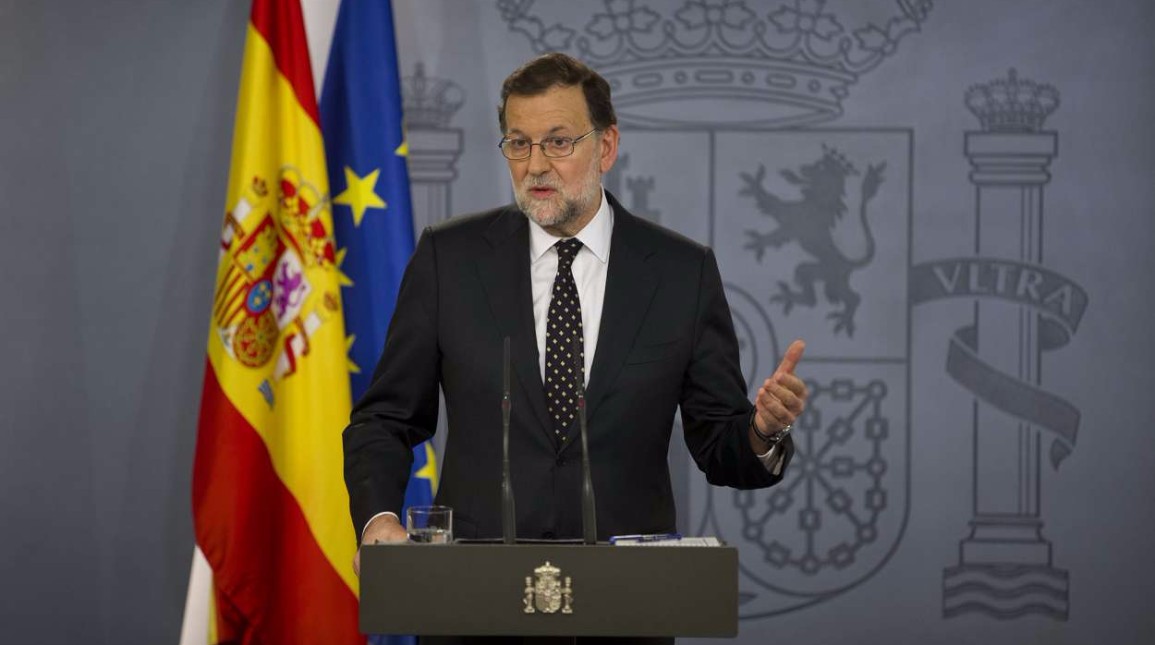 Rajoy en su comparecencia en La Moncloa.