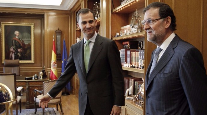 El Rey junto a Rajoy.