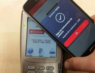 El Santander lanza el pago con móvil en comercios