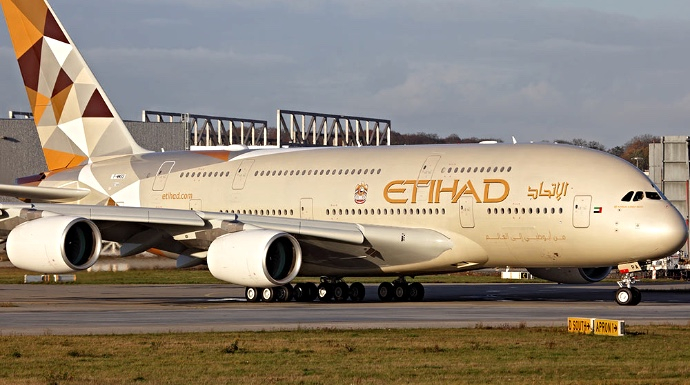 Un avión de la compañía Etihad Airways.