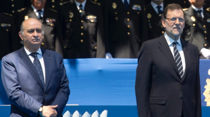 Rajoy y el ministro del Interior, Jorge Fernández Díaz