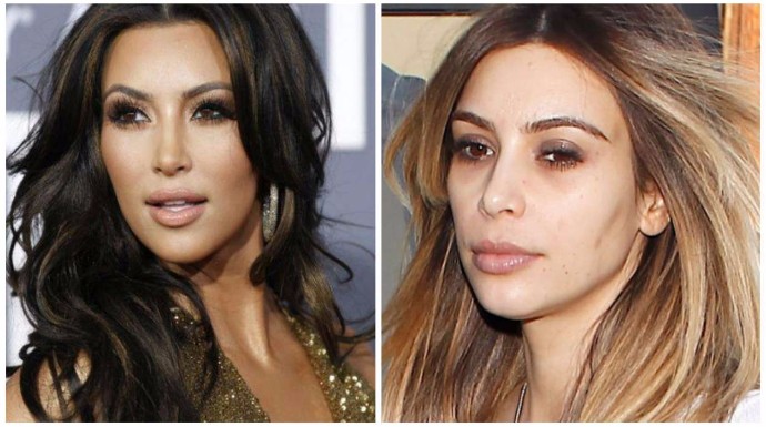 El antes y el después de la famosísima Kim Kardashian. 