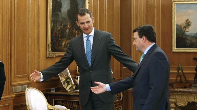 El Rey Felipe VI recibe en audiencia al portavoz del PNV, Aitor Esteban
