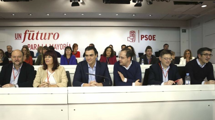 Sánchez presidiendo el Comité Federal del PSOE