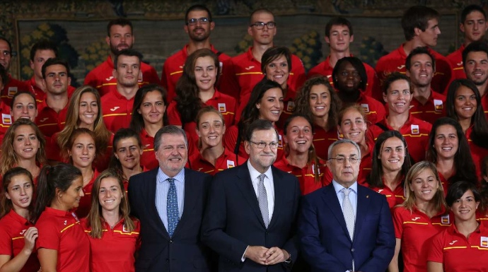 Rajoy, despidiendo este jueves a los deportistas olímpicos