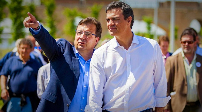 Guillermo Fernández Vara y Pedro Sánchez en una imagen reciente.