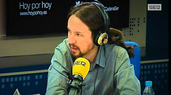 Pablo Iglesias ha tenido un rifirrafe con Aimar Bretos en la SER.