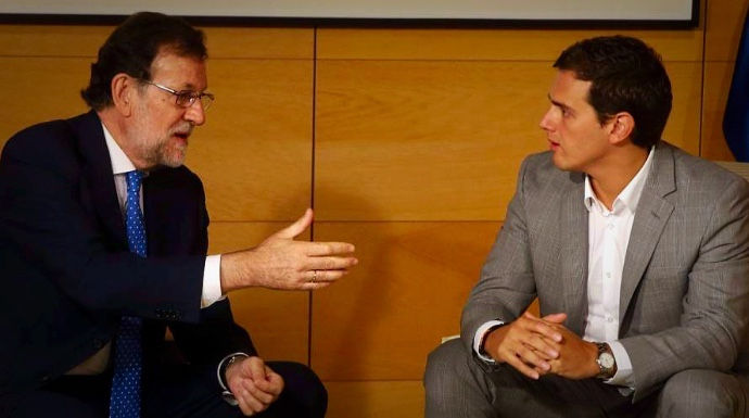 Mariano Rajoy y Albert Rivera se reunieron este sábado.