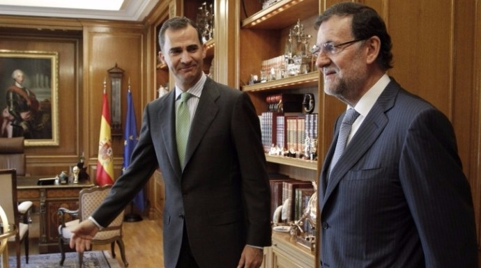 El Rey, en una reciente audiencia con Rajoy en La Zarzuela