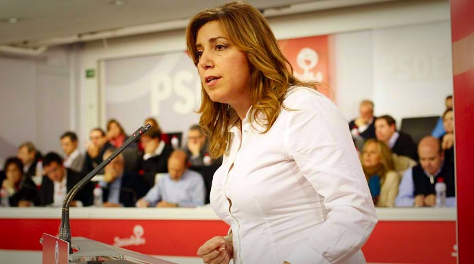 Susana Díaz, durante un acto de su partido.