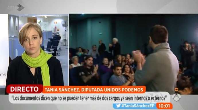 Tania Sánchez, durante su intervención este martes en Espejo Público.