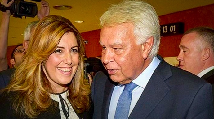 Susana Díaz y Felipe González, en una imagen de hace unos meses. 