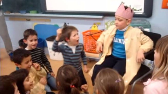 Una de las imágenes del vídeo del colegio Guillem Fortuny.