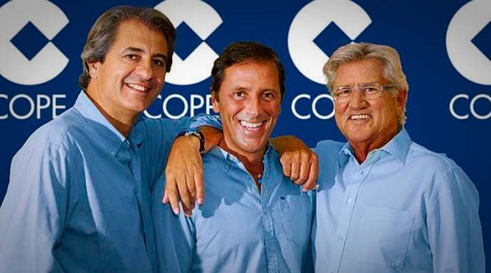 Lama, González y Pepe Domingo Castaño, parte de los deportes de COPE.