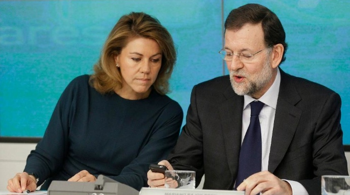 Rajoy y Cospedal, durante una reunión del Comité Ejecutivo del PP