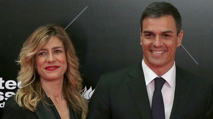 Pedro Sánchez y su esposa, Begoña Gómez.
