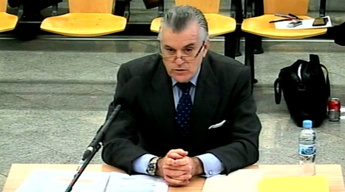 Luis Bárcenas durante su declaración.