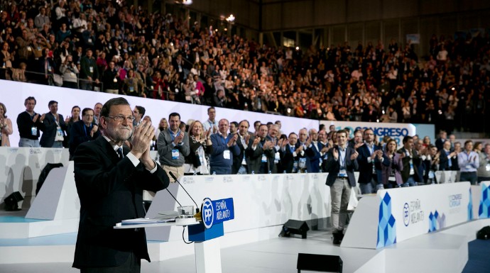 Rajoy durante su discurso del sábado.