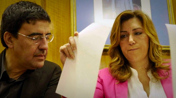 Mario Jiménez y Susana Díaz, en una imagen en Andalucía.
