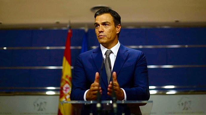Pedro Sánchez, en una comparecencia en el Congreso a finales de 2016.