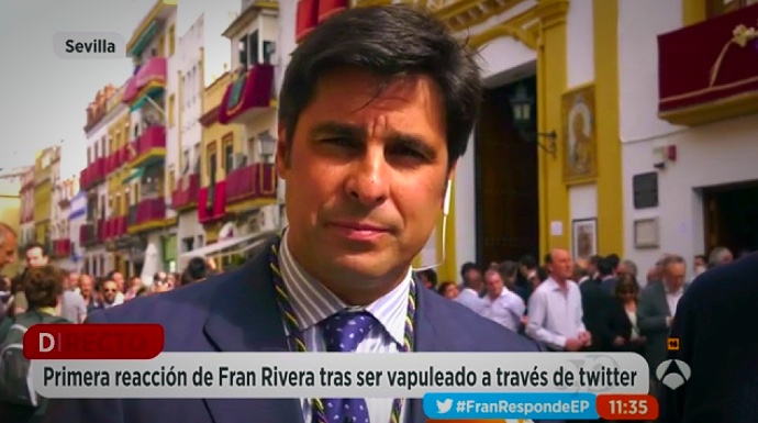 Fran Rivera, habla en "Espejo Público", después de la polémica. FOTO: Antena 3.