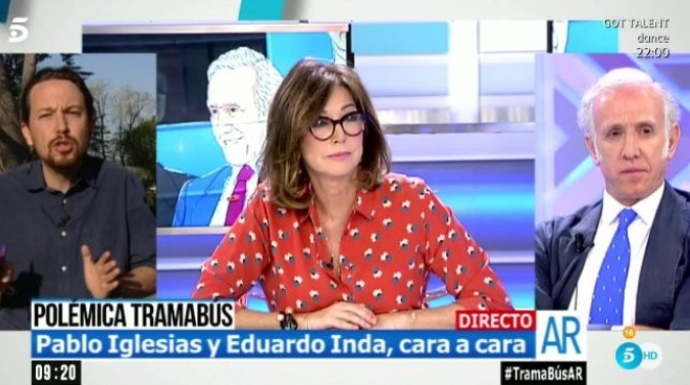 Inda e Iglesias, cara a cara, este martes en El programa de Ana Rosa.