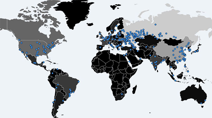 Países afectados por el ciberataque. 