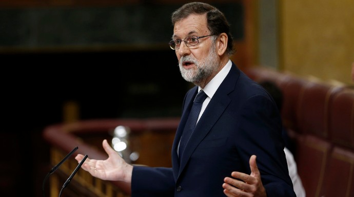 Rajoy durante una de sus intervenciones.