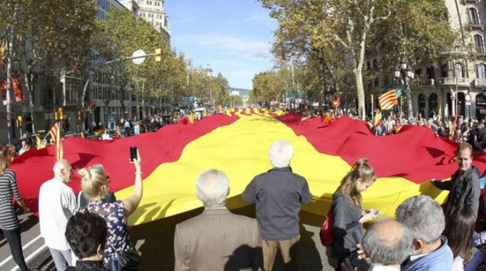 Una manifestación en defensa de la permanencia de Cataluña en España.