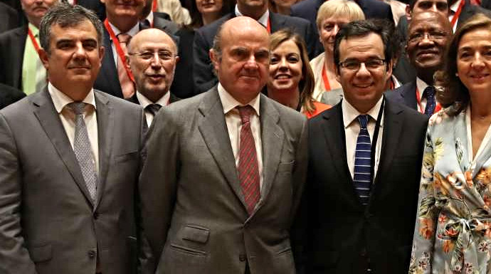 De Guindos, en la reciente clausura de la Conferencia Interministerial del programa Eureka de la UE, presidido por España
