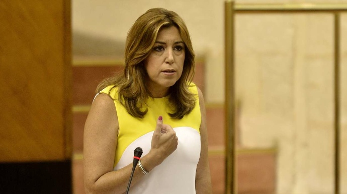 La presidenta andaluza, Susana Díaz, a la puertas del congreso del PSOE-A.