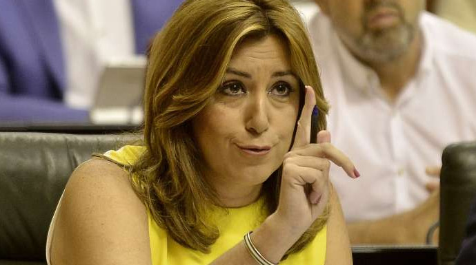 Susana Díaz, en el pleno del Parlamento andaluz el pasado día 20