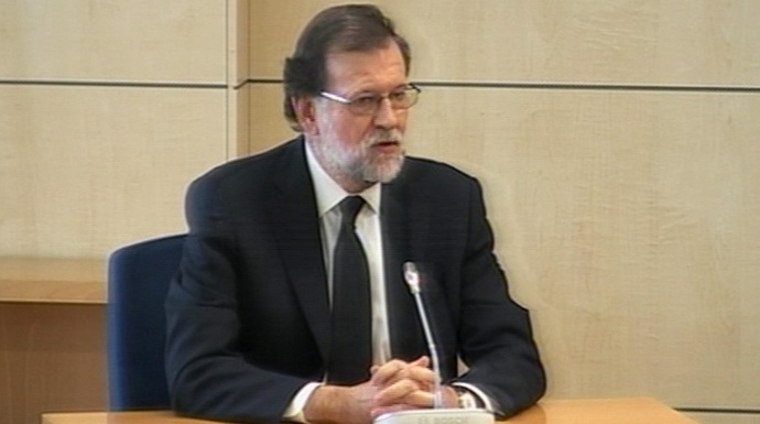 Rajoy, en plena declaración en el tribunal