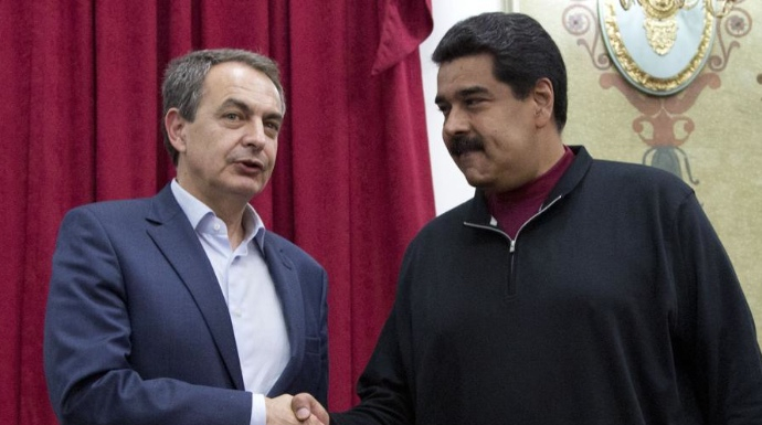 Zapatero y Maduro, en uno de sus encuentros en Caracas.