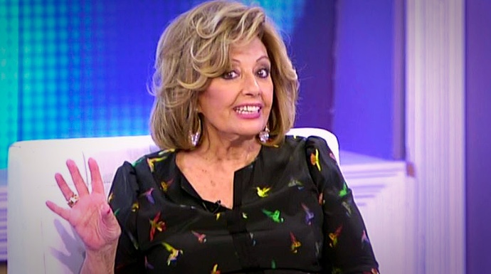 María Teresa Campos, en el plató de Telecinco.