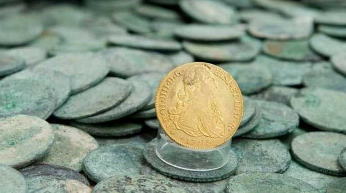 Monedas del Nuestra Señora de las Mereces expuestas en el Museo Nacional de Arqueología Subacuática