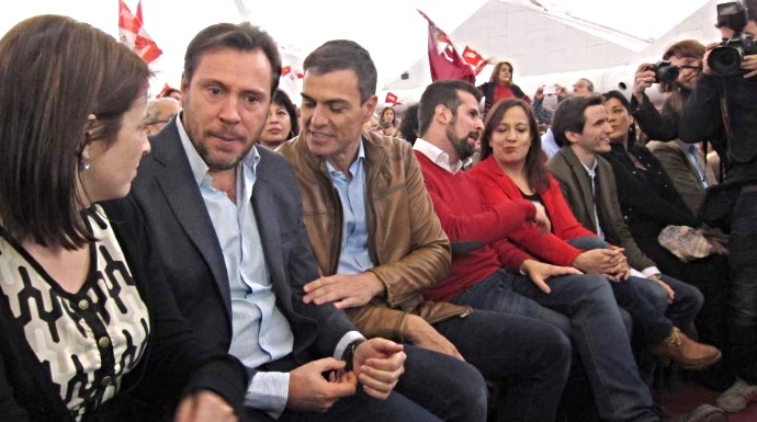 Oscar Puente y Pedro Sánchez, en una imagen de un acto del PSOE.