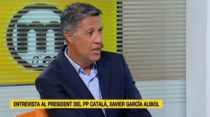García Albiol durante la entrevista de este martes en TV3.