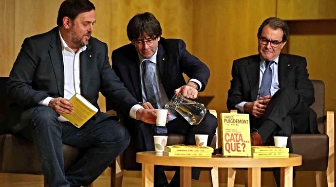 Junqueras, Puigdemont y Mas, en una imagen de archivo.