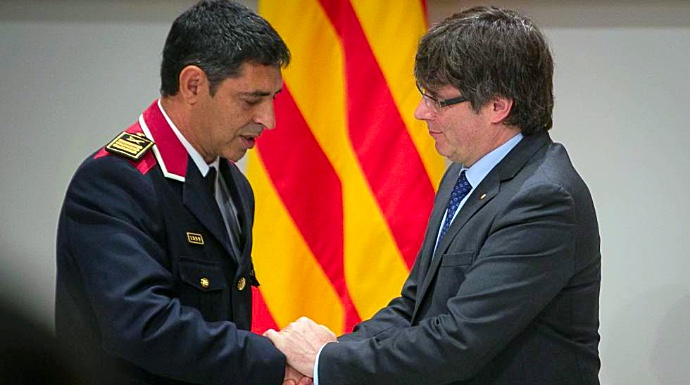 El Mayor Trapero, el día de su nombramiento por Carles Puigdemont.