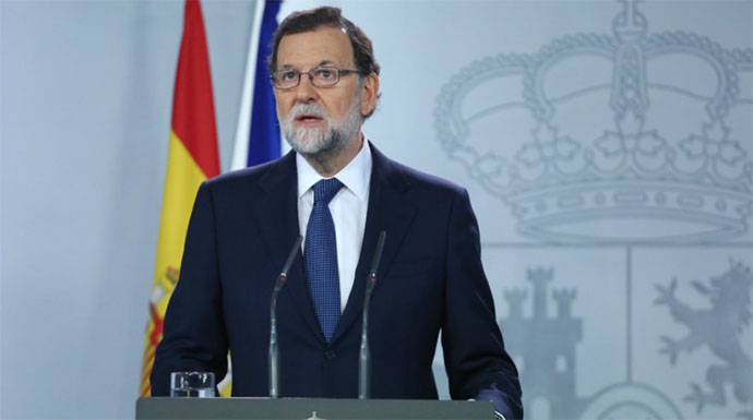 Rajoy durante su comparecencia. 