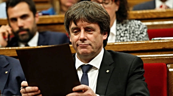 Carlos Puigdemont, esta pasada semana en el Parlament.