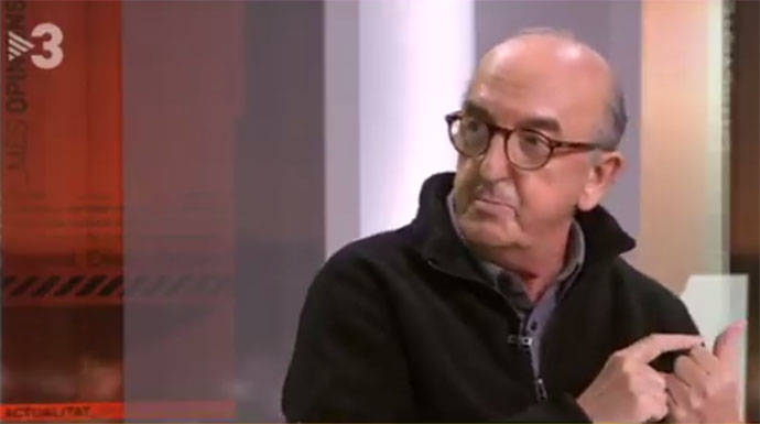 Jaume Roures durante su intervención en TV3.