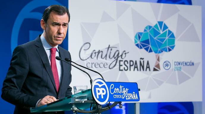 Martínez Maillo durante la presentación de la Convención de los populares.