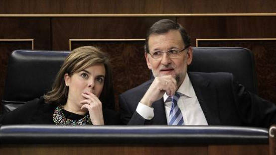 Mariano Rajoy y Soraya Sáenz de Santamaría, cuando compartían bancada en el Gobierno