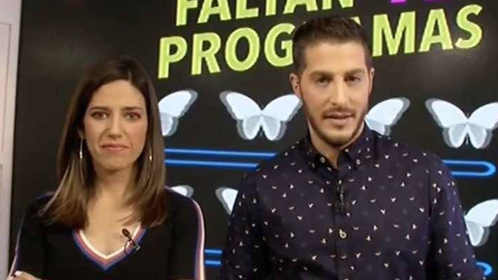 Nuria Marín y Nando Escribano presentando "Cazamariposas"