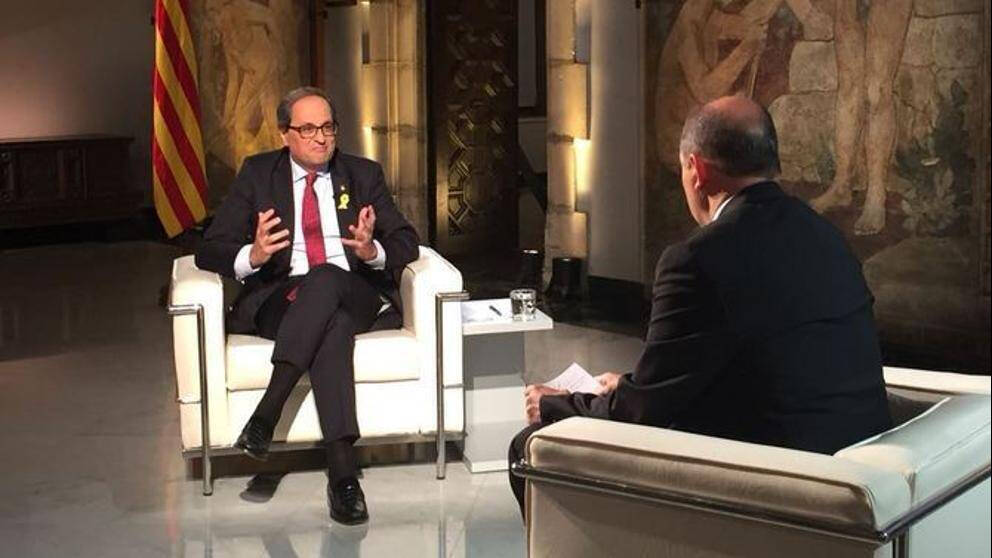 El presidente de la Generalitat entrevistado por el director de TV3.